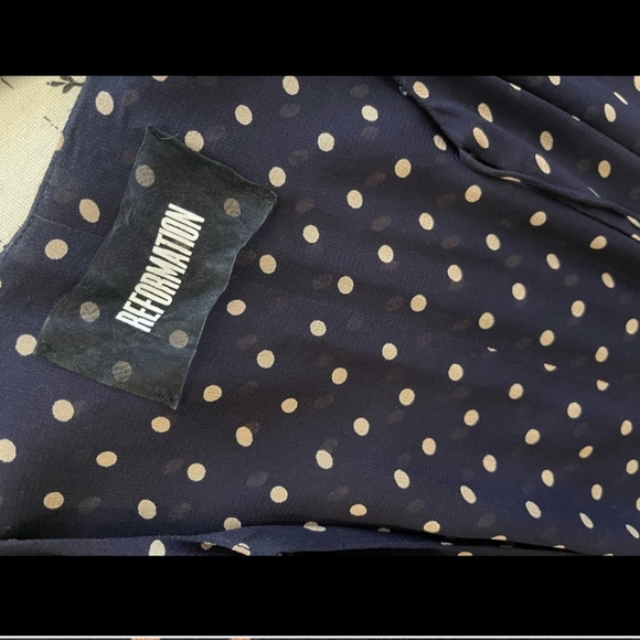 🌹🇺🇲♻️ REFORMATION BELLA DRESS Plunge Neck SEXY Flare MINI DRESS - Picture 7 of 8